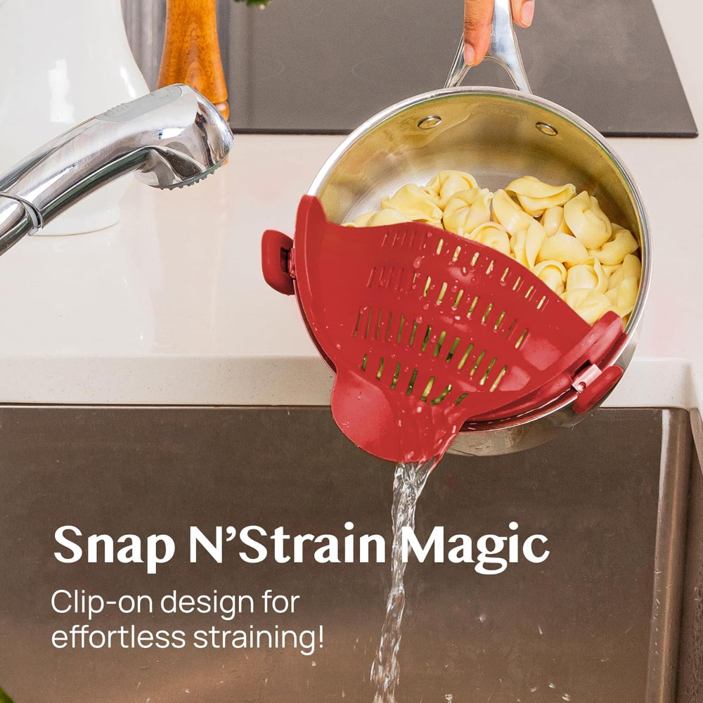 Silicone Pot Colander Clip On Kitchen Strainer