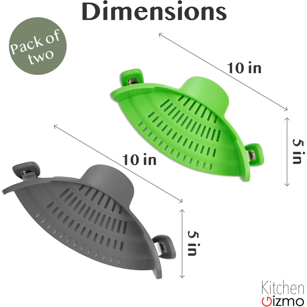 Silicone Pot Colander Clip On Kitchen Strainer