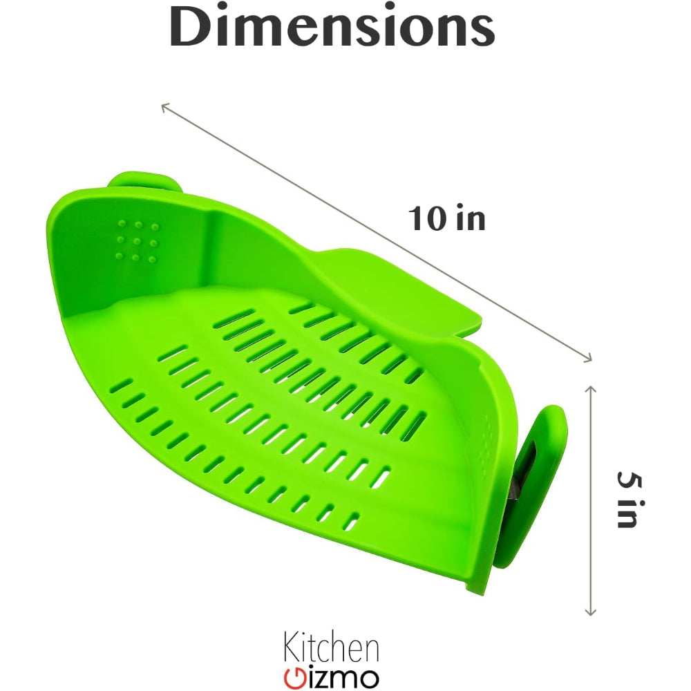 Silicone Pot Colander Clip On Kitchen Strainer