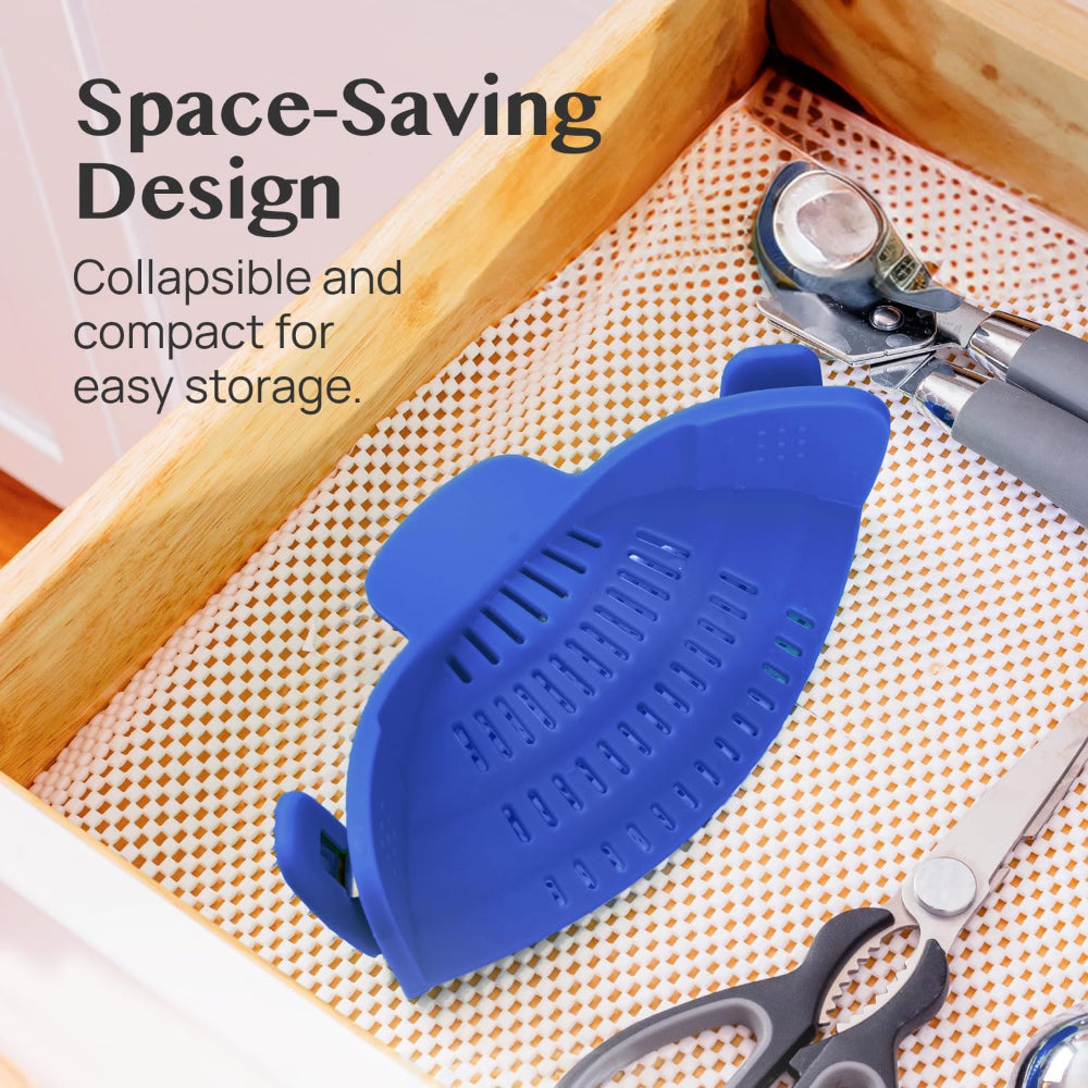 Silicone Pot Colander Clip On Kitchen Strainer