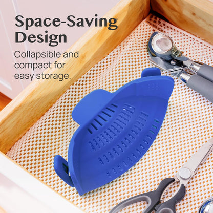 Silicone Pot Colander Clip On Kitchen Strainer