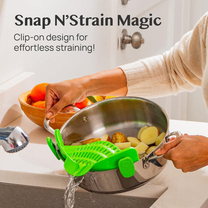 Silicone Pot Colander Clip On Kitchen Strainer