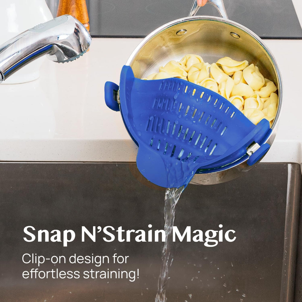 Silicone Pot Colander Clip On Kitchen Strainer