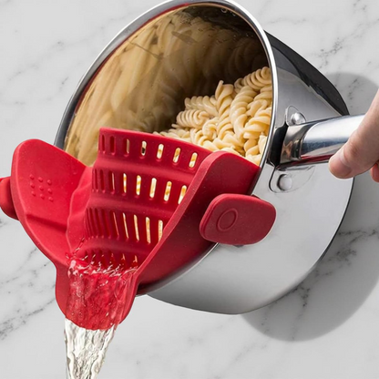 Silicone Pot Colander Clip On Kitchen Strainer