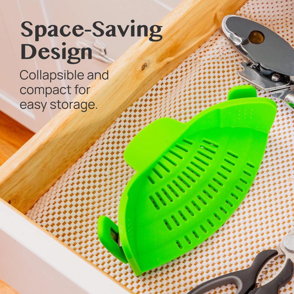 Silicone Pot Colander Clip On Kitchen Strainer