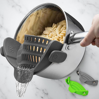 Silicone Pot Colander Clip On Kitchen Strainer