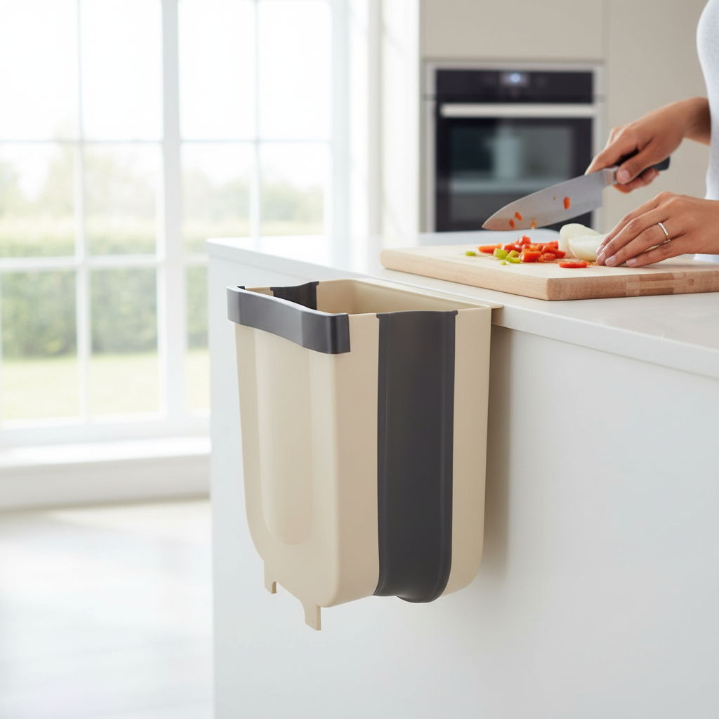 Space Saving Foldable Kitchen Trash Bag Holder - Lusomart
