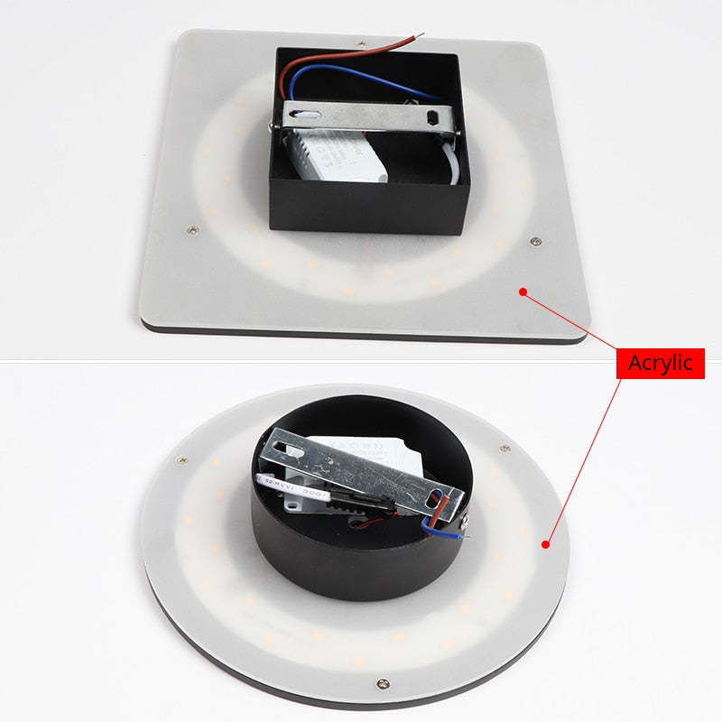 Simple Outdoor LED Wall Light, Black or White