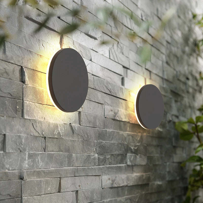 Simple Outdoor LED Wall Light, Black or White