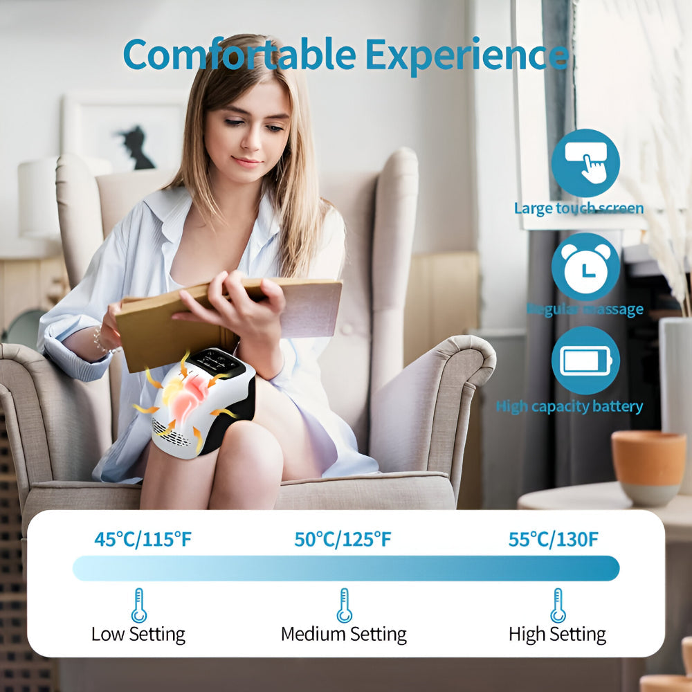 Warm Knee Massager with Adjustable Compression Therapy