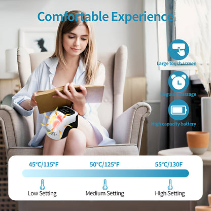 Warm Knee Massager with Adjustable Compression Therapy