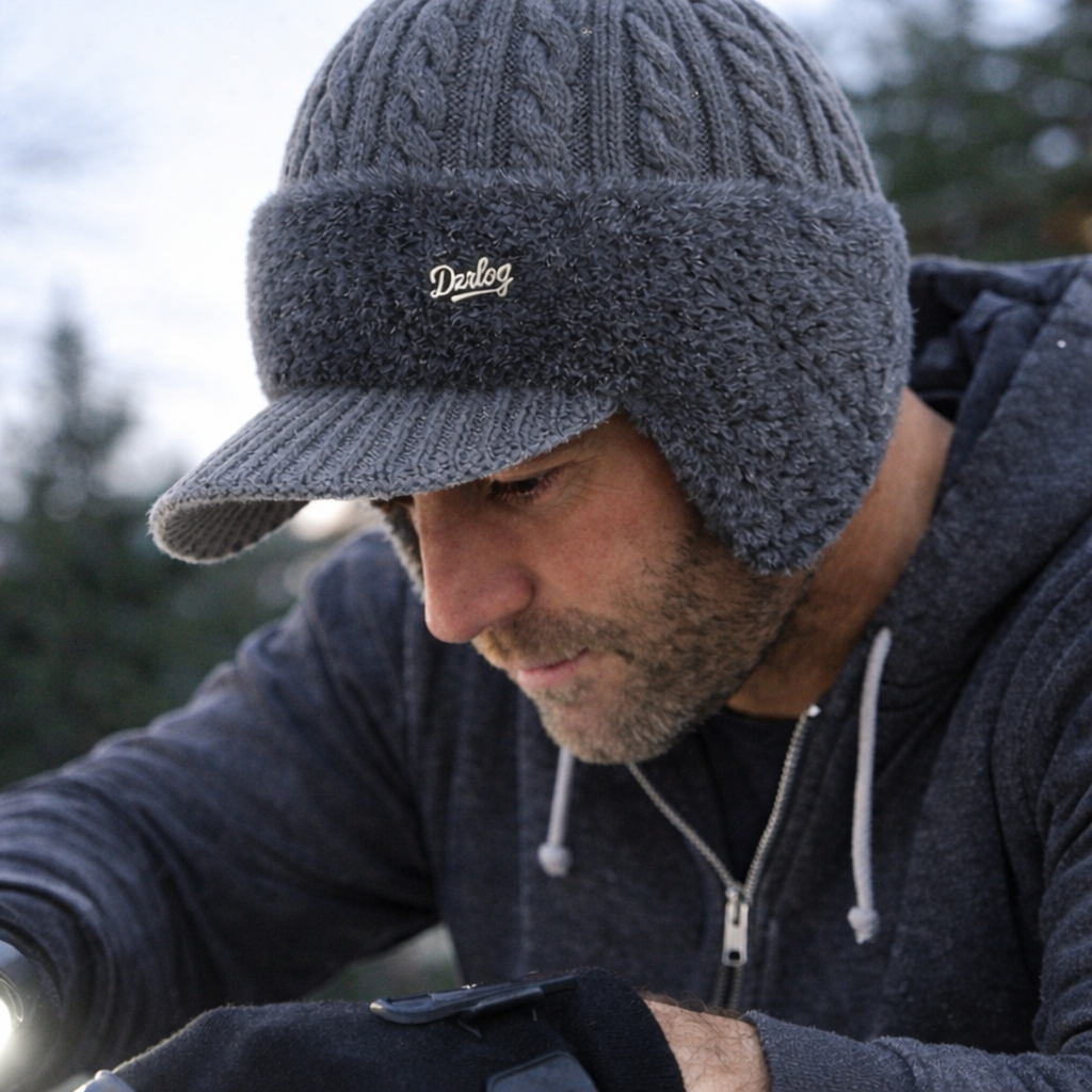 Warm Fleece Trapper Hat with Ear Flaps - Lusomart