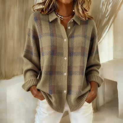 Relaxed Fit Open Cardigan Long Sleeve Button Down