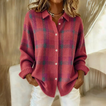Relaxed Fit Open Cardigan Long Sleeve Button Down