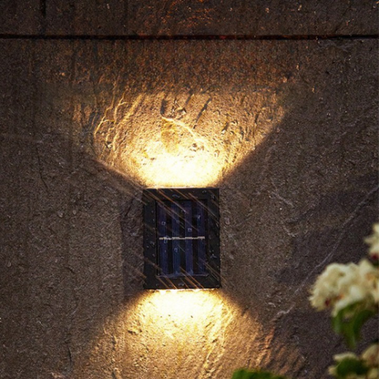 Solar Powered LED Outdoor Wall Light for Patio and Pathway