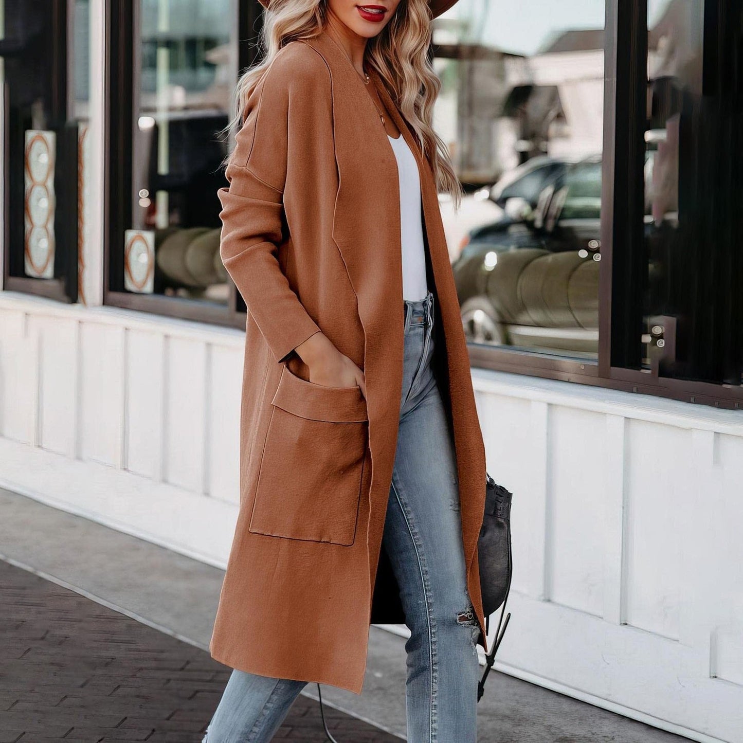 Kylie | Elegant Knitted Winter Suede Coat for Women 1