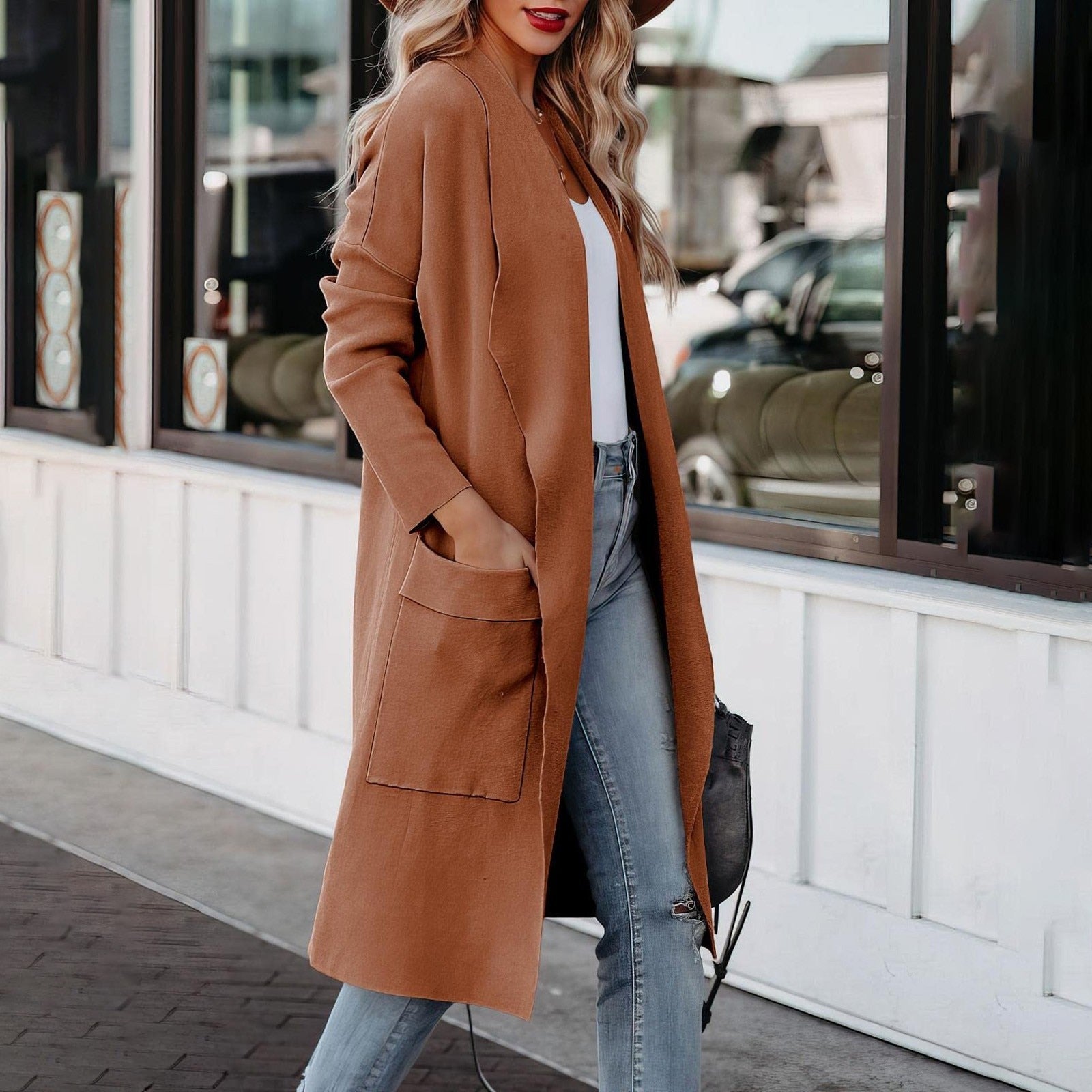 Kylie | Elegant Knitted Winter Suede Coat for Women 1