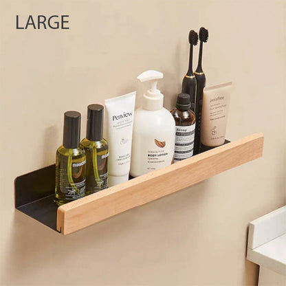 Sleek Bathroom Wall Shelf Space Saving Storage