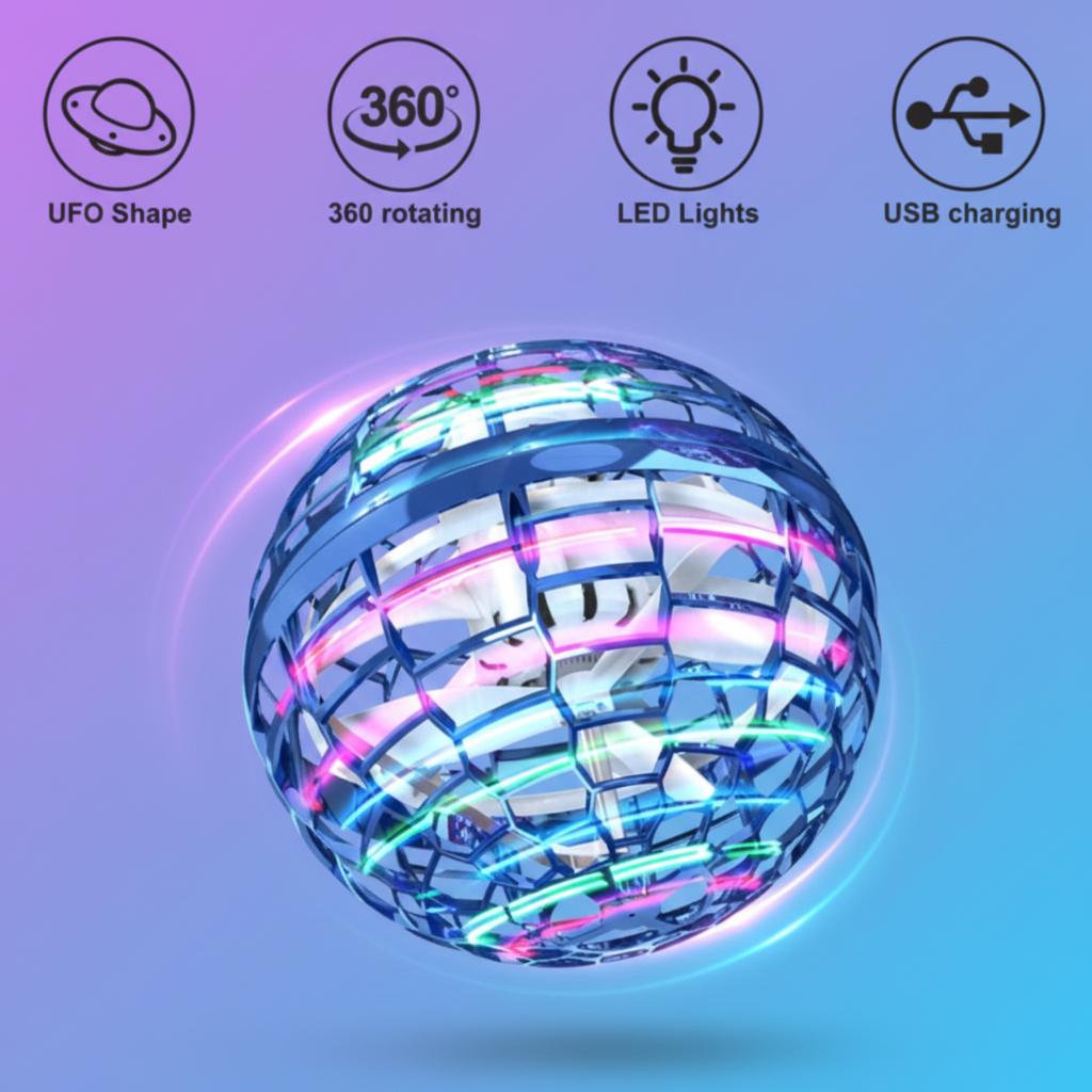 Glowing Remote Control Hover Drone Ball Toy