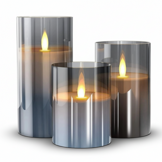 Battery Operated Faux Candle Set with Remote Control - Lusomart