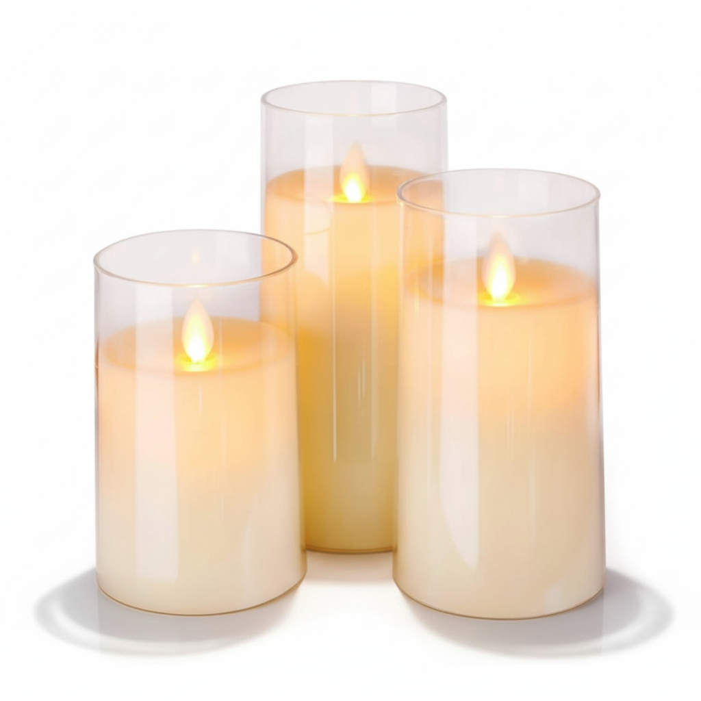 Battery Operated Faux Candle Set with Remote Control