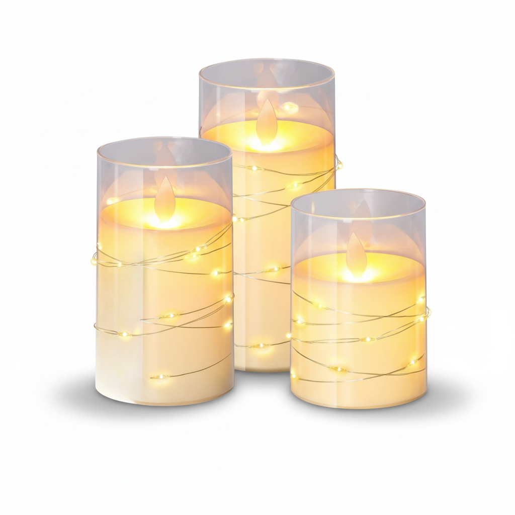 Battery Operated Faux Candle Set with Remote Control