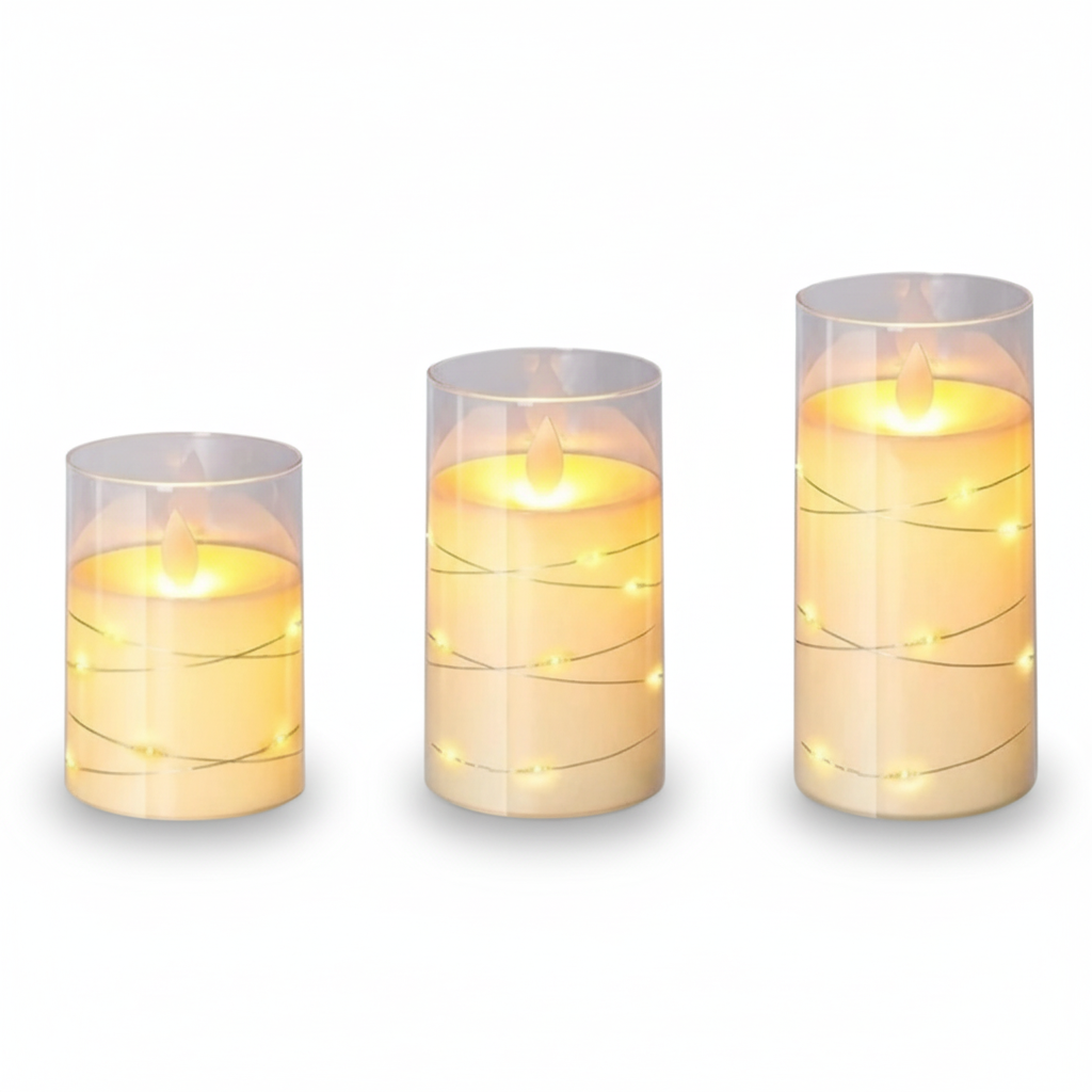 Battery Operated Faux Candle Set with Remote Control