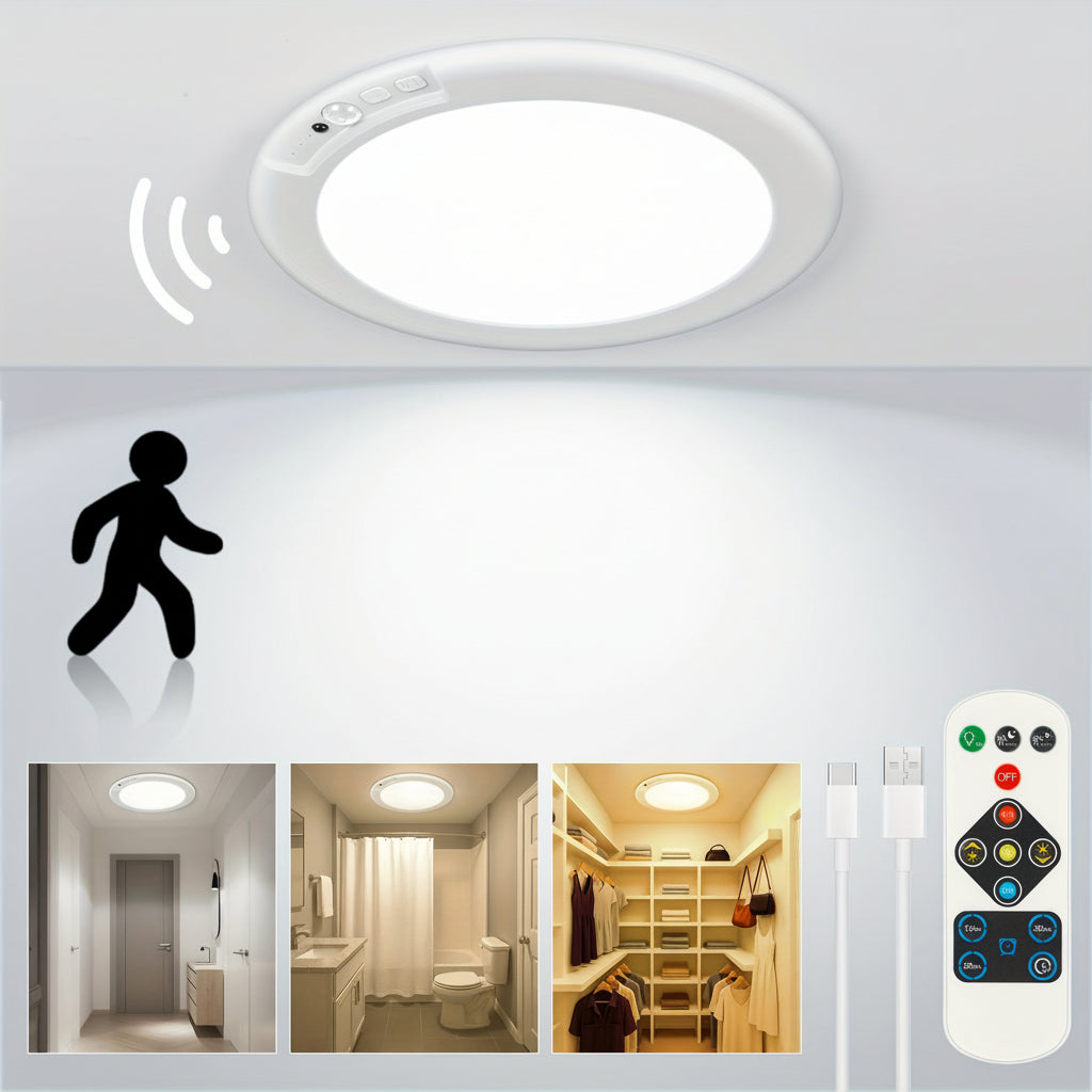 Automatic Motion Sensor LED Ceiling Light Fixture - Lusomart