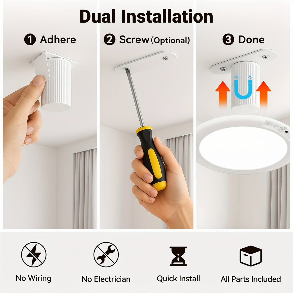 Automatic Motion Sensor LED Ceiling Light Fixture
