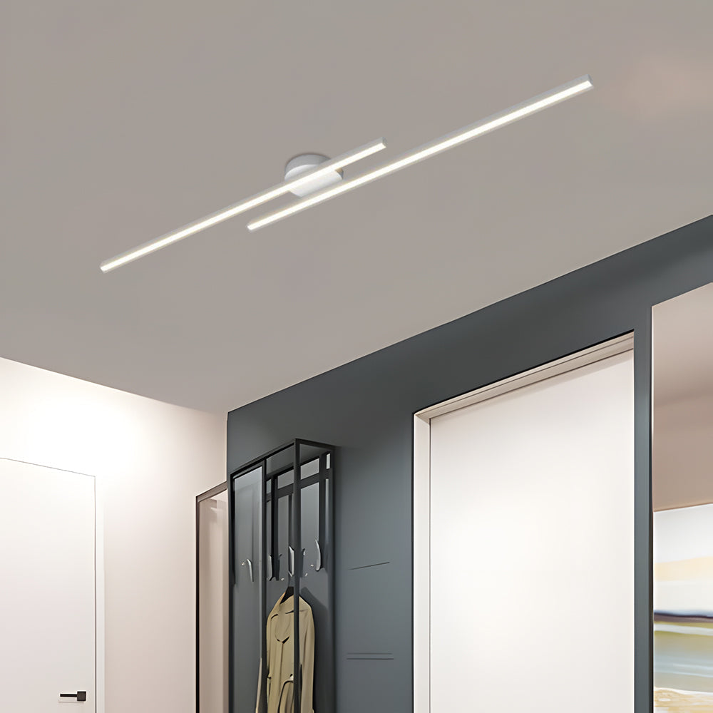 Sleek Metal LED Semi Flush Mount Ceiling Light