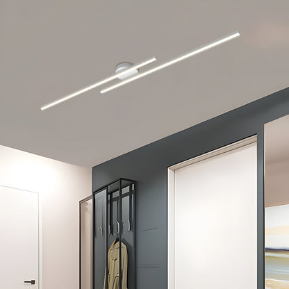 Sleek Metal LED Semi Flush Mount Ceiling Light