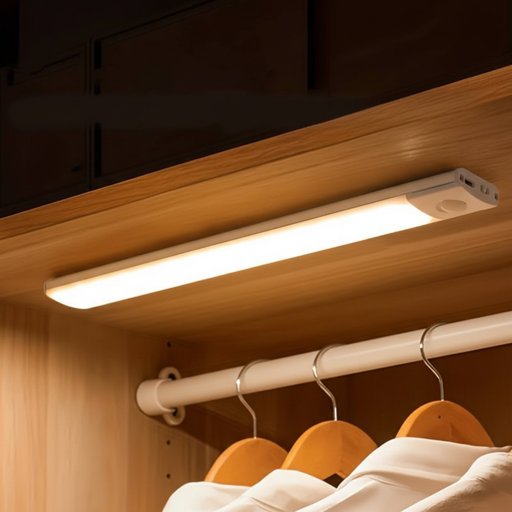 Bright Battery Powered Motion Nightlight with Adhesive Strip