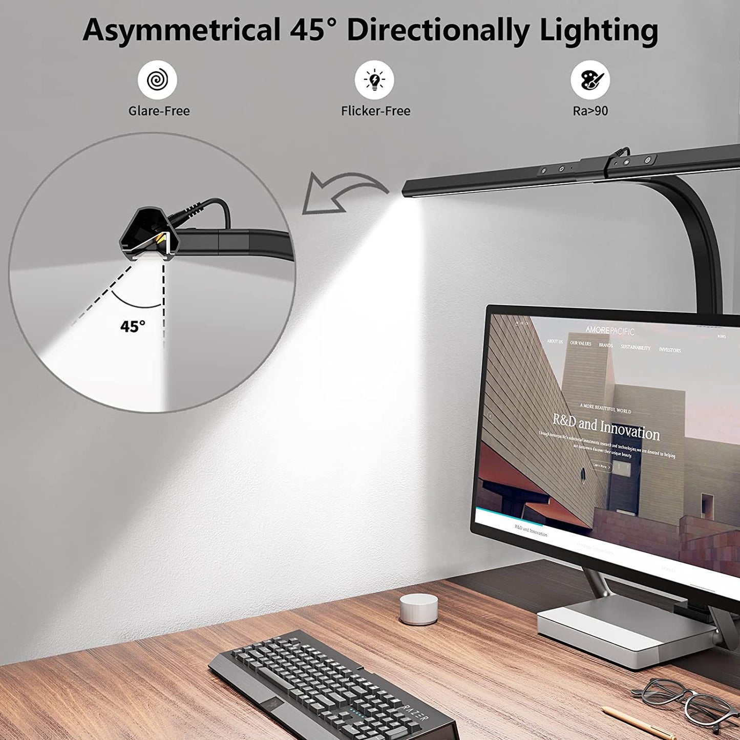 Bright Adjustable LED Desk Light for Home Office