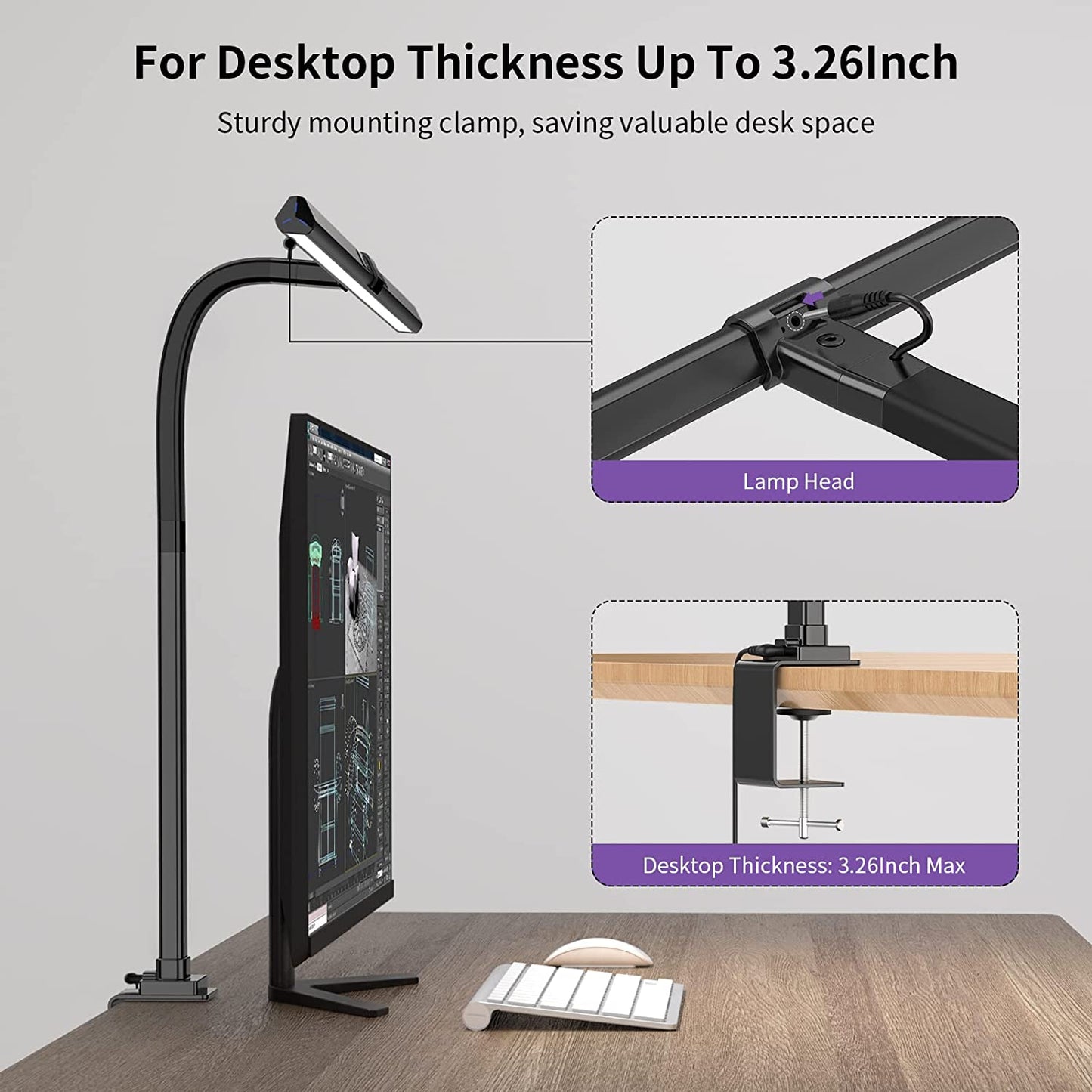 Bright Adjustable LED Desk Light for Home Office