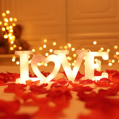 Romantic Heart Shaped LED Table Lamp Valentine Decor