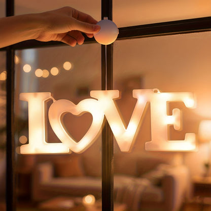 Romantic Heart Shaped LED Table Lamp Valentine Decor