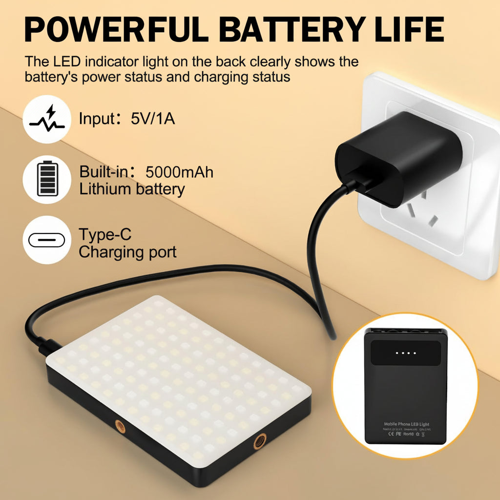 Portable Phone LED Camera Flash Clip On Light