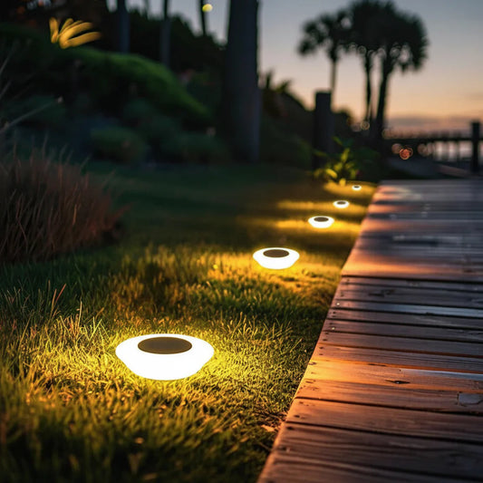Bright Outdoor LED Solar Powered Path Lights - Lusomart