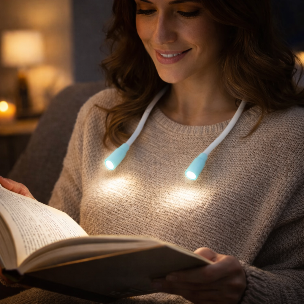 Portable LED Book Light Rechargeable Clamp Free Design
