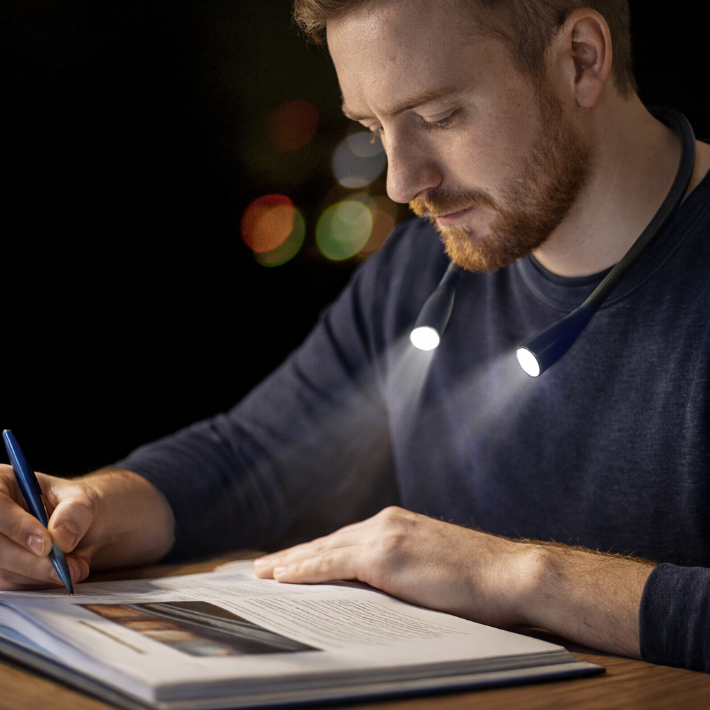 Portable LED Book Light Rechargeable Clamp Free Design
