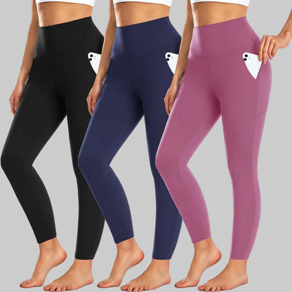 Warm High Waist Yoga Pocket Leggings Pants