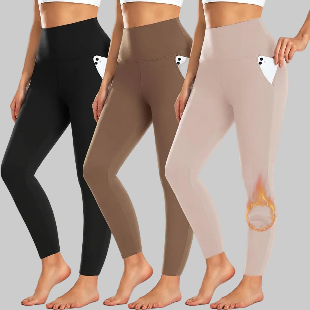 Warm High Waist Yoga Pocket Leggings Pants