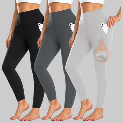 Warm High Waist Yoga Pocket Leggings Pants