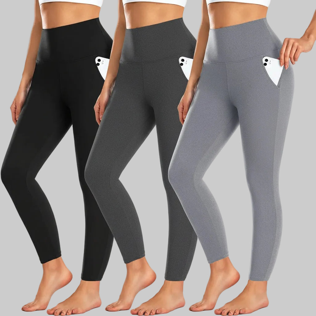 Warm High Waist Yoga Pocket Leggings Pants