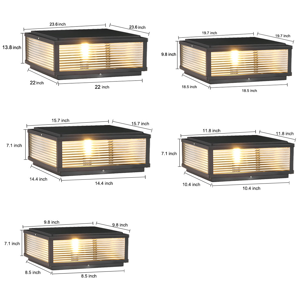 Outdoor Pier Mount LED Lamp with Adjustable Dimming