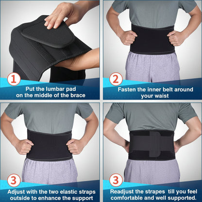Comfortable Lower Back Support Adjustable Neoprene Belt
