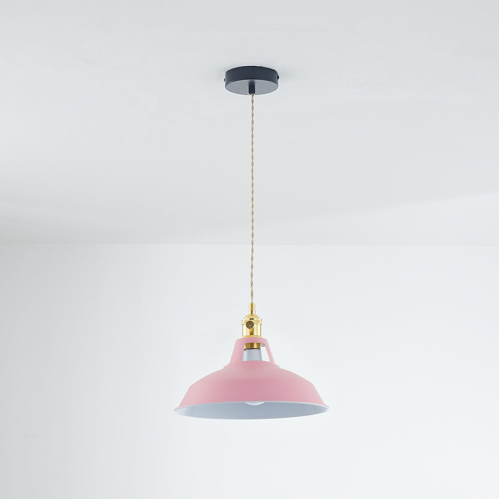 Vibrant Color Metal Drop Pendant Light Fixture