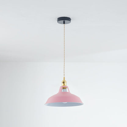 Vibrant Color Metal Drop Pendant Light Fixture