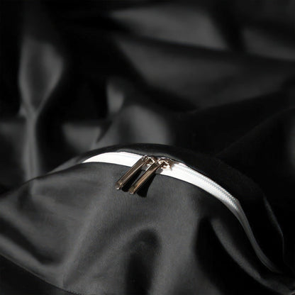 Soft Egyptian Cotton Black Bed Sheet Set Luxury