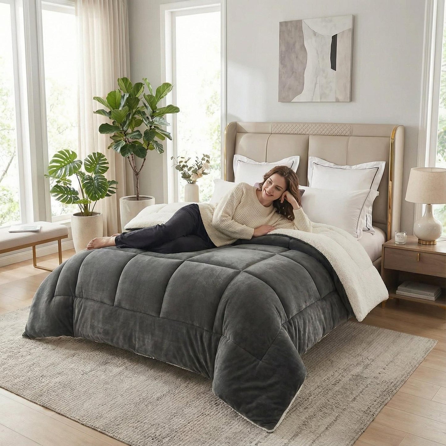 Plush Sheep Wool Comforter